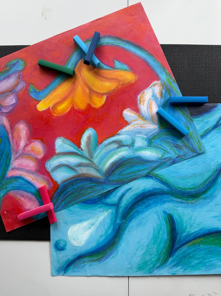 Original Oil Pastel Drawings by Najah Rasheedah